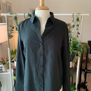 H&M forest green blouse